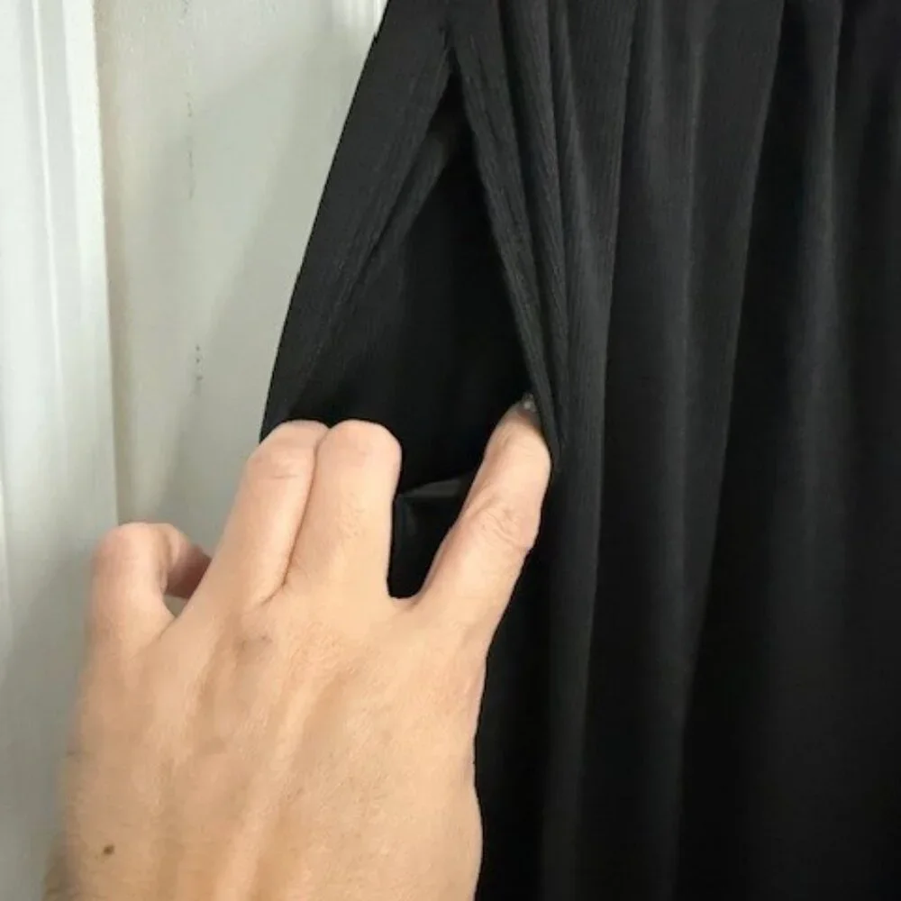 Cider Womens Black loose and flowy dress pants with Elastic waist band Sz M - Picture 4 of 5